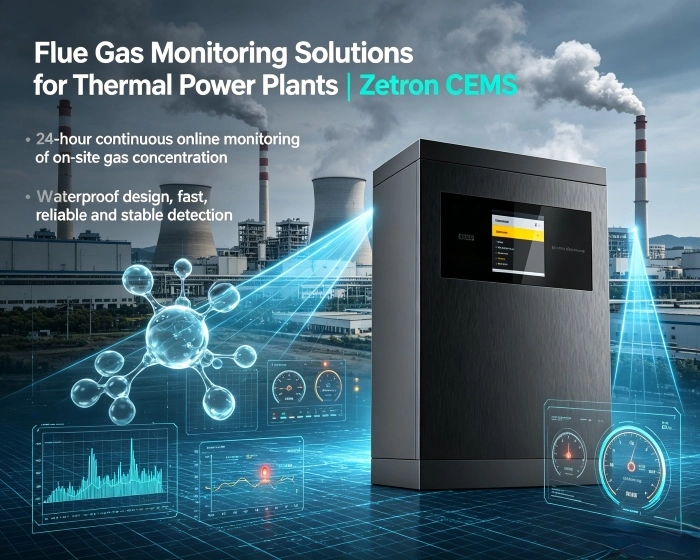Rauchgasüberwachungslösungen für Wärmekraftwerke | Zetron CEMS von der Prozessüberwachung bis zur Einhaltung der End-of-Pipe-Emissionsvorschriften